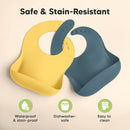 KeaBabies 2-Pack Silicone Baby Bibs for Eating - Sturdy Food-Grade Silicone Bibs for Babies Girl, Boy, Large Food Catcher, Clean & Put On Easily, Waterproof Toddler Feeding Essentials (Valiant) by TinyTreasures Baby Boutique