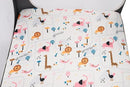 Pack n Play Sheet Stretchy Fitted Portable Mini Crib Sheets Set 3 Pack,Playard Sheets Convertible Playard Mattress Cover,Ultra Soft Jersey Material,Flamingo Elephant & Lion by TinyTreasures Baby Boutique
