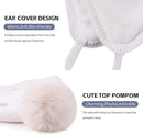 Basic Winter Baby Beanie Gloves Boys Girls Knitted Hat Pompom Kids Earflap Hats Warm Infant Toddler Beanie Mittens Set by TinyTreasures Baby Boutique