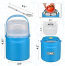 2 - in - 1 Soup Thermo for Hot Food 14oz with Snack Box Container Leak Proof Insulated Lunch Container Kids and Adults Stainless Steel Double Wall Vacuum Wide-mouth Thermal with Spoon and Handle by TinyTreasures Baby Boutique