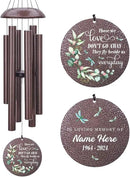 Sympathy Wind Chimes, Personalized Wind Chime for Loss of Loved Ones, Memorial Gifts Wind Chimes, Metal Sympathy Bereavement Condolences Gifts for Funeral (36inch) by CozyNest Decor