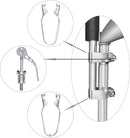 Universal Trampoline Replacement Enclosure Poles with Clamp and Hardware (only fit for The Trampoline with 6 Poles) by TinyTreasures Baby Boutique