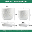 EFISPSS Orchid Pot-5+6 Inch,Ceramic Drainage Orchid Pots with Holes, Enhance Good Ventilation and Drainage,Orchid Pots Indoor/Outdoor Plants or Repotting by GreenHaven Gardens
