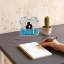 Best Dad Ever Gift from Daughter Son - Acrylic Heart-Shaped Plaque Father’s Day Birthday Gift - Unique Keepsake Desk Decor with Personalized Message by CozyNest Decor