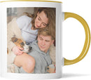 Custom Mug Upload Your Picture Personalized Coffee Mug with Photo Text Name Customized Cup Unique Ideas Gifts for Men Women Mom Dad Girlfriend Boyfriend Friend Family (Yellow, 11oz) by TinyTreasures Baby Boutique