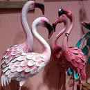 YOUKI Metal Yard Art Flamingo Decor Pink Flamingos for Yard Garden Statues Red Flamingo Yard Art Outdoor Sculptures for Outside Home Patio Lawn Ornaments Backyard Decor, Set of 2 by CozyNest Decor