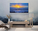 Wall Art Decor Large Sunset Canvas Print Picture Sunrise Ocean Beach Waves Scenery Modern Painting Artwork for Home Office Living Room Bedroom Decoration Framed Ready to Hang, 20x40Inch by CozyNest Decor