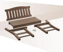Psilvam 2-Person Outdoor Memorial Bench, All-Weather Poly Lumber Garden Bench, Rot-Resistant Outdoor Patio Bench for Park,Porch,and Church(Brown) by CozyNest Decor