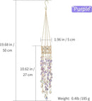 Hanging Window Garden Crystal Sun Catcher, Gold-Plated Sun Catcher for Indoor and Outdoor Decoration, Light Catcher, Party Crystals (Purple) by GreenHaven Gardens