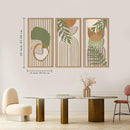 IARTTOP Large Boho Wood Wall Art Framed Mid-century Modern Wooden Wall Decor Set of 3 Green Bohemian Abstract Wall Art Decor For Bedroom Living Room Office-16 x32 by CozyNest Decor