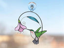 Lolitarcrafts Stained Glass Hummingbird Window Hangings with Flowers, Bird Stained Glass Suncatcher for Window Decor Hummingbird Gifts for Mom,Bird Lovers (Green with Flower A) by GreenHaven Gardens