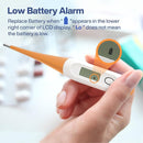 Boncare 10 Seconds Digital Thermometer for Adults and Kids - Accurate & Safe Rectal Thermometer for Baby with Fever Alarm, Oral Thermometer FSA HSA Eligible (Orange) by TinyTreasures Baby Boutique
