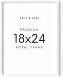 HAUS AND HUES Standalone White Aluminum Frame Set of 1-18x24 by CozyNest Decor