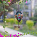DREAMSOUL Butterfly Hot Air Balloon Solar Lantern, Glass & Metal Outdoor Lantern Hanging Solar Lanterns Outdoor Waterproof for Garden Patio Party by GreenHaven Gardens