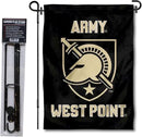 College Flags & Banners Co. Army Black Knights Athena Garden Flag with Stand Holder by GreenHaven Gardens