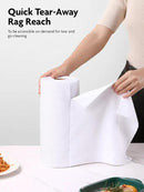 Fantasticlean Microfiber Cleaning Cloth Roll -40 Pack, Tear Away Microfiber Towels, 12" x 12", Reusable, Washable, Scratch Free, Ultra Absorbent Dish Rags for Car, Home, Garage or Shop (White) by CozyNest Decor