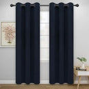 Easy-Going Blackout Curtains for Bedroom, Solid Thermal Insulated Grommet and Noise Reduction Window Drapes, Room Darkening Curtains for Living Room, 2 Panels(42x84 in, Navy) by CozyNest Decor