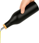 Black Ceramic Olive Oil Dispenser Bottle 16 Oz Container for EVOO or Vinegar, Kitchen Counter Design by CozyNest Decor