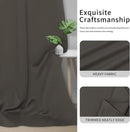 Easy-Going Blackout Curtains for Bedroom, Solid Thermal Insulated Grommet and Noise Reduction Window Drapes, Room Darkening Curtains for Living Room, 2 Panels (42x95 in, Taupe) by CozyNest Decor