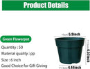 50 Pack 6 Inch Nursery Pots, Planting Grow Plastic Flower Pots, Thick Planters with Drainage Holes for Outdoor/Indoor Plants Succulent Herb (Green) by GreenHaven Gardens