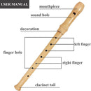 Recorder Instrument for Beginner Adults,8-Hole Soprano Descant Recorder Music Flute with Cleaning Rod & Case Bag For Home Entertainment(6-Beige) by TinyTreasures Baby Boutique