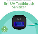 Bril UV-C Toothbrush Sanitizer and Holder, Portable Cleaner, Travel Cover, Magnetic Holder, and Rechargeable Case for Any Size Toothbrush, Black by CozyNest Decor