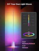 Govee Floor Lamp 2 with Matter, RGBIC, Warm Cool White LED, Alexa Compatible, 1725lm, Music Sync, Scene Modes, Smart Floor Lamp for Living Room, Bedroom, Silver(1 Pack) by CozyNest Decor