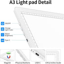 TOHETO A3 Light Board with Bag for Diamond Painting, Super Bright Magnetic Light Pad with Side Buttons, Lightbox for Tracing and Drawing, Corded Light Table for Sketching, Weeding Vinyl (White) by TinyTreasures Baby Boutique