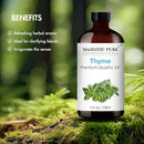 Majestic Pure Thyme Essential Oil with Glass Dropper - Huge 4 Fl Oz - 100% Pure and Natural Thyme Oil - Premium Grade Essential Oils for Diffuser, Aromatherapy, Soap and Candle Making by CozyNest Decor