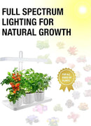 TORCHSTAR Indoor Herb Garden with LED Grow Light, Height Adjustable, 20W Growing System with Automatic Timer, CRI 95+, Full Spectrum Plant Light for Seeds, Vegetation, Home, White, No Pots or Plants by GreenHaven Gardens
