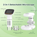 Kids Microscope for Ages 8-12, Handheld Digital Microscope D-MS1 with 2" IPS Screen - Take Pictures & Videos - Download to PC & Mac - 1000X Pocket Microscope, Used Birthday for Kids by TinyTreasures Baby Boutique