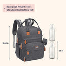 BabbleRoo Diaper Bag Backpack - Baby Essentials Travel Tote - Multi Function Waterproof Diaper Bag, Travel Essentials Baby Bag with Changing Pad, Stroller Straps & Pacifier Case - Unisex, Dark Gray by TinyTreasures Baby Boutique