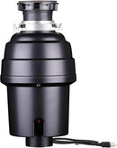 Powerful 1HP Stainless Steel Garbage Disposer, Dishwasher-Friendly and Continuous Feeding Waste Disposer, Grinding Material Four-Stage Grinding, Black by CozyNest Decor