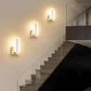 Joosenhouse LED Wall Sconce Set of 2, Hardwired Dimmable Wall Mounted Lights, Indoor Wall Lights for Hallway, Bedroom, Study, Living Room, 9.76 Inch Brushed Nickel Wall Sconce Lighting by CozyNest Decor
