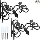 TIHOOD 4PCS Plants Hangers Outdoor Indoor Decor, Wall Hooks for Hanging Plant Bracket, Plant Hooks for Bird Feeder, Wind Chime, Lights, Lanterns by CozyNest Decor