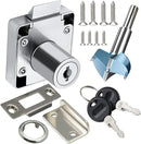 Automatic Lock Tongue Cabinet Drawer Lock & Forstner Drill Bit Furniture Locker Lock Showcase Lock Drilling Diameter 3/4"/19mm for (3/5"-/15mm -7/8"-/22mm) Door Panel by TinyTreasures Baby Boutique