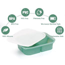 haakaa Silicone Baby Food Freezer Tray with Lid by haakaa - Perfect Storage Container for Homemade Baby Food, Vegetable & Fruit Purees, and Breast Milk, Pea Green by TinyTreasures Baby Boutique