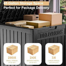 DRATO 48 Gallon Package Delivery Box, Large Lockable Storage Box, Double-Wall Resin Outdoor Package Delivery and Waterproof Deck Box for Porch, Patios by CozyNest Decor