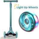 3 Wheel Scooter for Kids Ages 6-12,Kids Scooter with Light Up Wheels, Sturdy Deck Design, and 4 Height Adjustable Suitable for Kid Ages 3-12 by TinyTreasures Baby Boutique