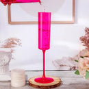 Ciaell 24 Pack Plastic Champagne Flutes - Hot Pink 6 Oz Disposable Champagne Glasses - Square Plastic Toasting Glasses for Party Birthday Anniversary Wedding by CozyNest Decor