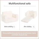 Welnow 2-in-1 Kids Sofa Chair, Convertible Toddler Chair Flip Out Children Sofa Chair Folding Kids Play Sofa with Side Pockets & Removable Cover Armrest Chair for Girl or Boy by CozyNest Decor