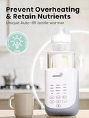 GROWNSY Nutri Bottle Warmer with Innovative Auto-Lift Feature, 10-in-1 Fast Baby Bottle Warmer with Night Light, Retain Nutrients Milk Warmer for Breastmilk&Formula by TinyTreasures Baby Boutique