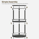 3-Tier Lazy Susan Organizer, Rotating Spice Rack, Spinning Organizer, Industrial Turntable Spice Rack Organizer for Cabinet, Kitchen Countertop, Pantry, Black SR23BK by CozyNest Decor