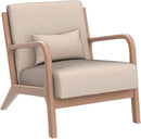 INZOY Mid-Century Modern Accent Chair Set of 2, Upholstered Living Room Chairs with Waist Cushion, Reading Armchair for Bedroom Sunroom by CozyNest Decor