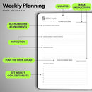 Undated Daily Planner – 3-Month A5 Productivity Organizer with Full Page Per Day, Hourly Schedule, Goal Setting, Habit Tracker, Weekly & Monthly Pages – Hardcover Time Management Notebook (Lime Green) by TinyTreasures Baby Boutique