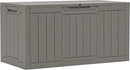 YITAHOME 100 Gallon Outdoor Storage Box, Large Water Resistant Resin Deck Box, Indoor Outdoor Lockable Storage Container for Patio, Garden, Cushions, Tools, Equipment (Taupe) by CozyNest Decor