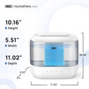 Dreo Top Fill 4L Humidifiers for Bedroom, 36H Runtime, 28 dB Quiet Cool Mist Supersized Air Humidifier for Large Room, Plants, Baby Nursery, Indoor, Night Light, Easy to Clean & Fill, Gray by TinyTreasures Baby Boutique