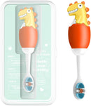 Kids Manual Toothbrush, Ultra-Soft Kids Toothbrush for Sensitive Teeth & Gums, Gentle Toddler & Children's Brush with 10000 Bristles Travel-Friendly Design for Ages 2-7 (Orange) by TinyTreasures Baby Boutique