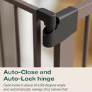 Cumbor 2 Pack 29.7"-51.5" Extra Wide Baby Gate for Stairs, Mom's Choice Awards Winner-Dog Gates for Doorways, Pressure Mounted Walk Through Pet Gate Indoor, Safety Auto-Close Child Gate for Kid,Brown by TinyTreasures Baby Boutique