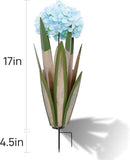 Large Metal Agave Plant, 2 Pack Big Tequila Rustic Sculpture witn Hydrangea, Rustic Metal Agave Plants Garden Lawn Home Ornaments, for Yard Stakes, Garden Figurines, Outdoor Patio (2 Blue Hydrangea) by GreenHaven Gardens